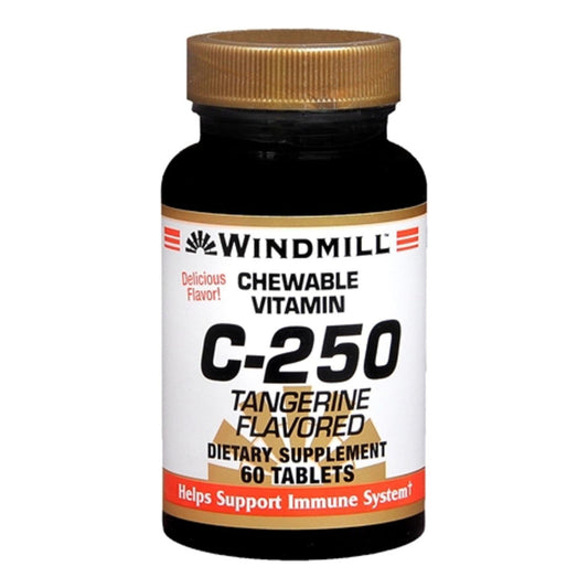 Windmill Vitamin C Chewable Tablets 250mg Tangerine Size: 60