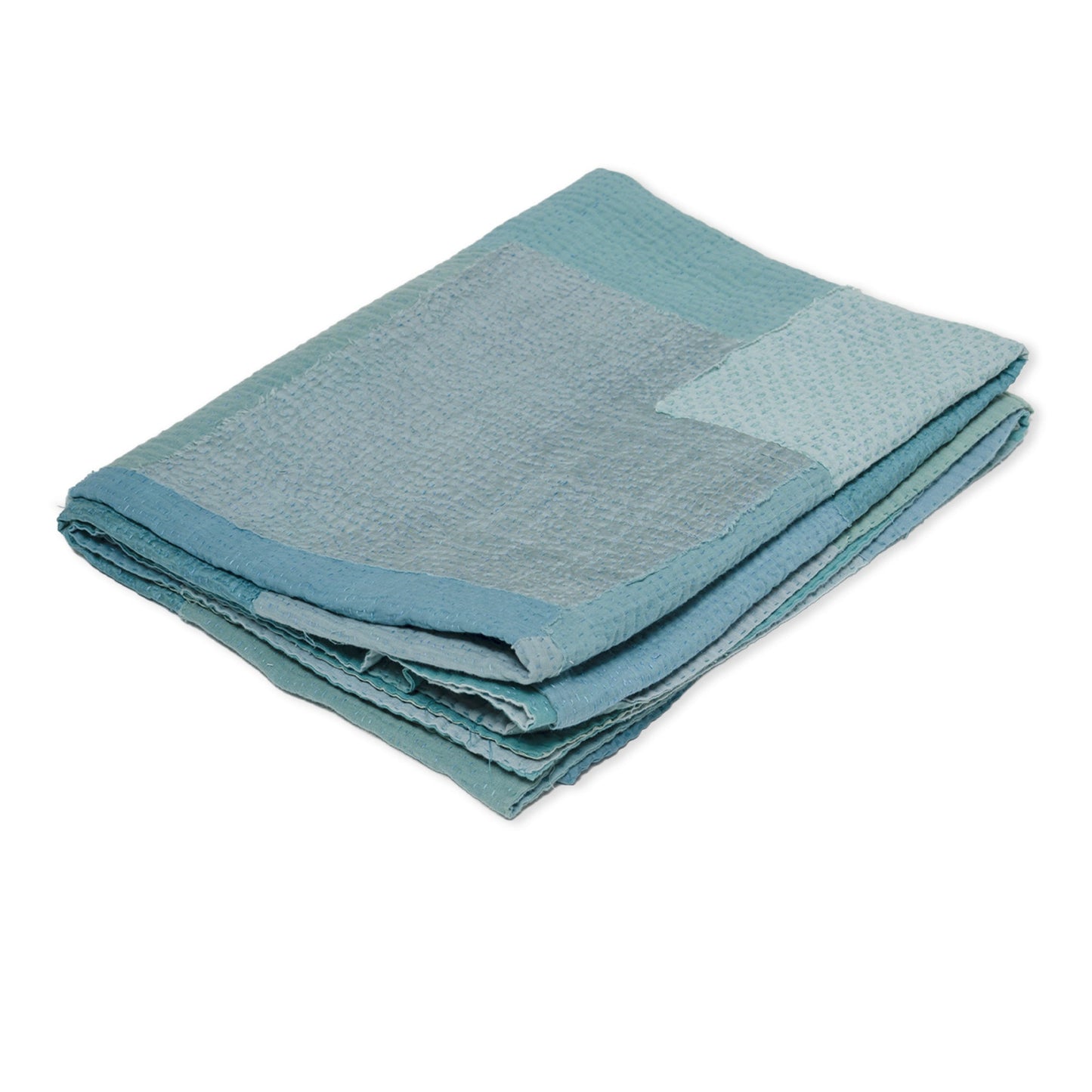 Night Sky Fray Patch Kantha Throw