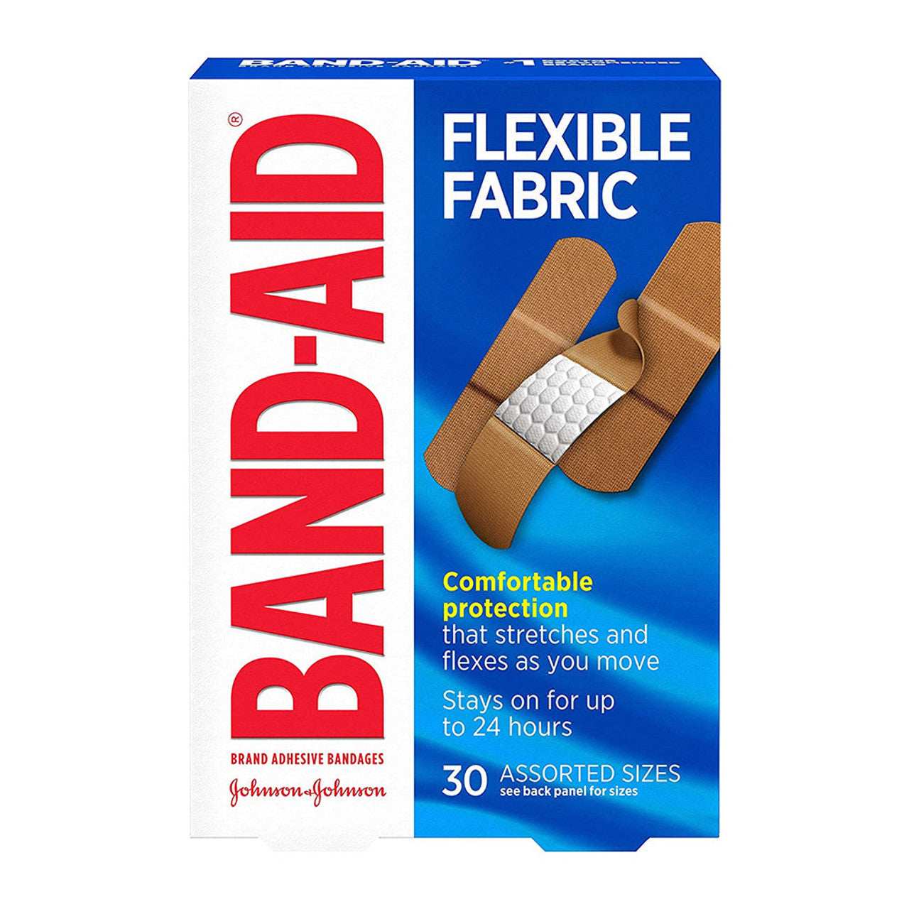 Band-Aid Brand Band-AidBrand Flexible Fabric Assorted Sizes Adhesive Bandages 30 Ct Box