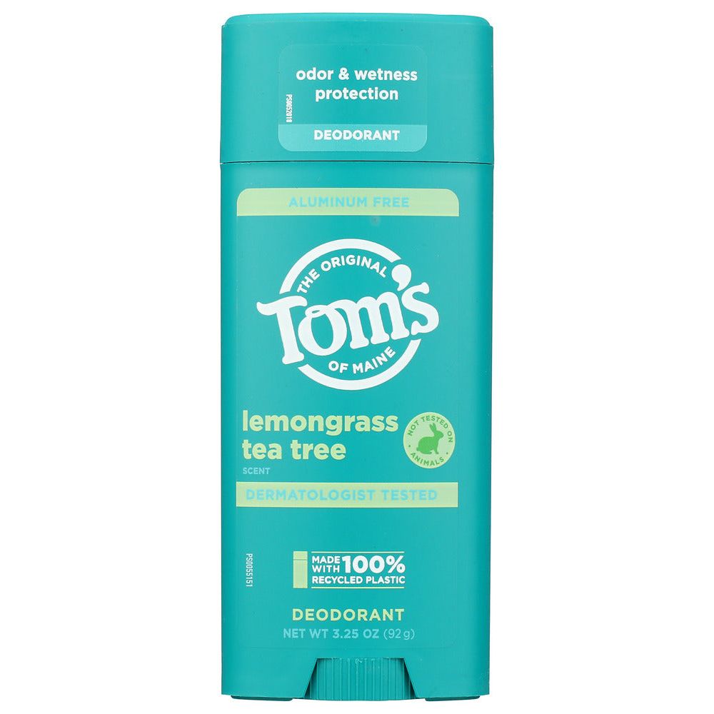 Tom's of Maine Deodorant, Lemongrass Tea Tree, Aluminum Free 3.25 Oz