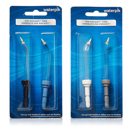 Waterpik Pik Pocket Water Flosser Replacement Tips, PP-100E
