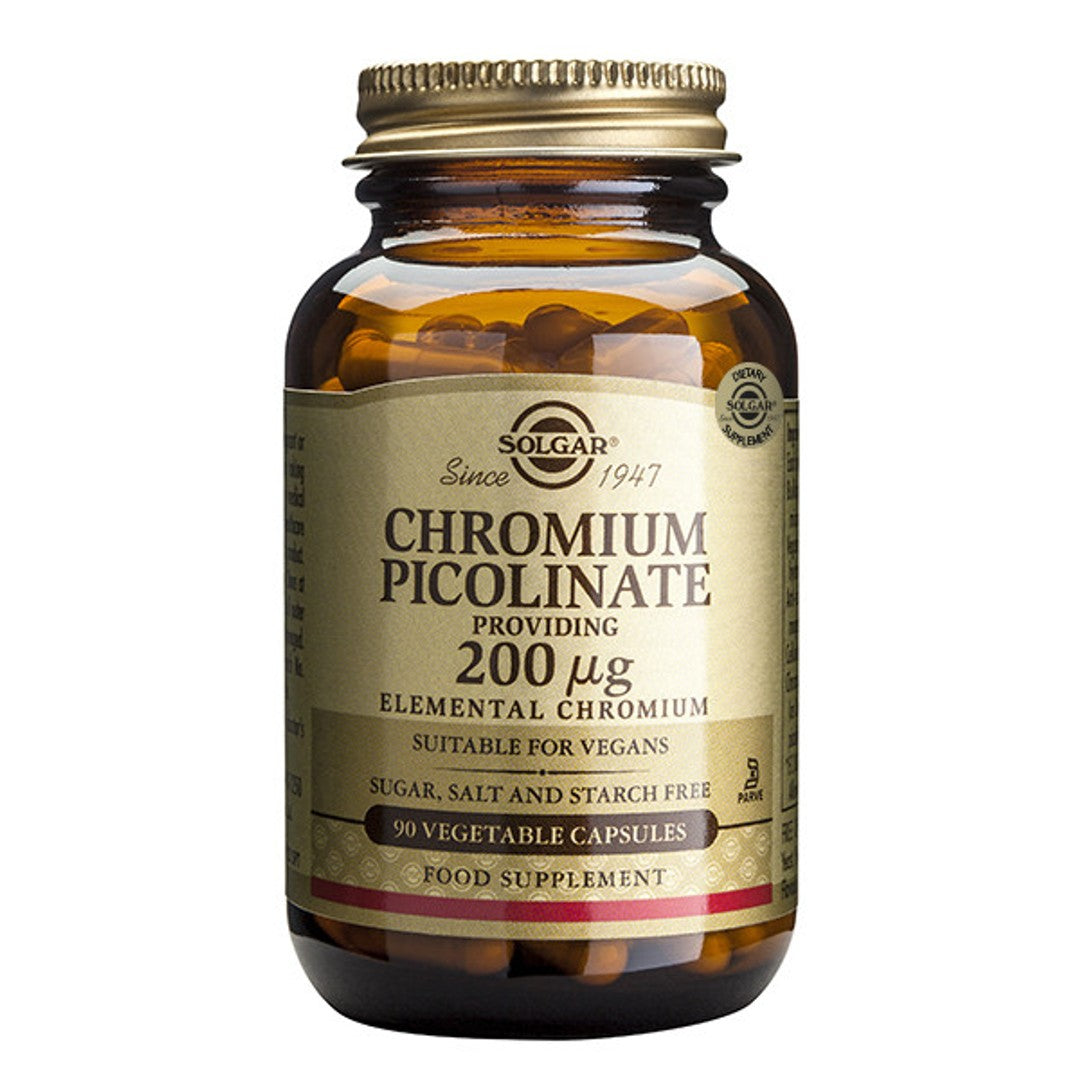 Solgar Chromium Picolinate 200 Mcg 90 Vegetable Capsules