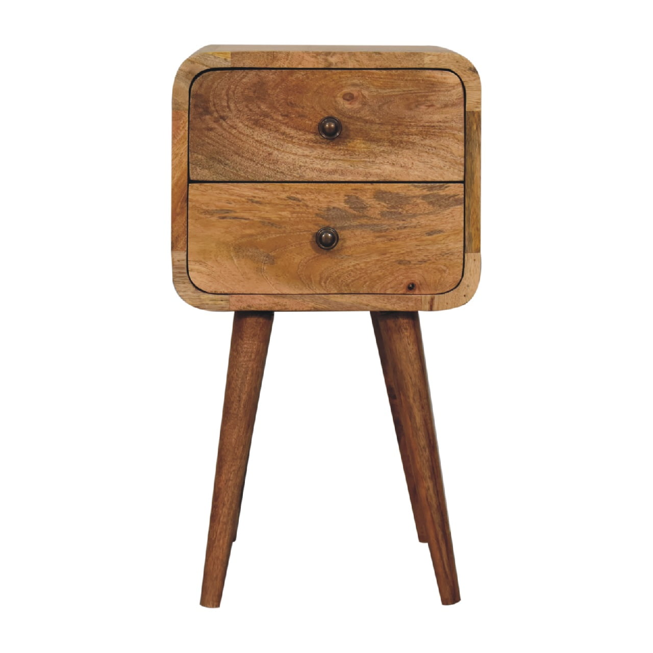 Solid Wood Mini Curved Nightstand