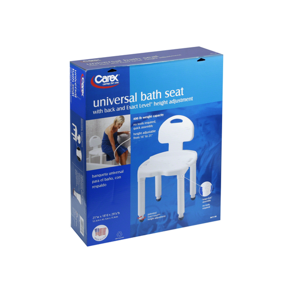 Carex Universal Bath Bench With Back