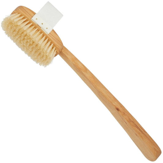 Kent Boar Bristle Body Scrubbing Shower Brush With Detachable Head