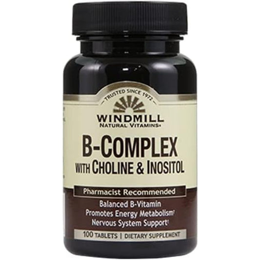 Windmill B-Complex With Choline And Inositol Tabs 100'S