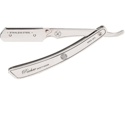 Parker Heavy-Duty Stainless-Steel Handle Clip Type Barber/Straight Razor