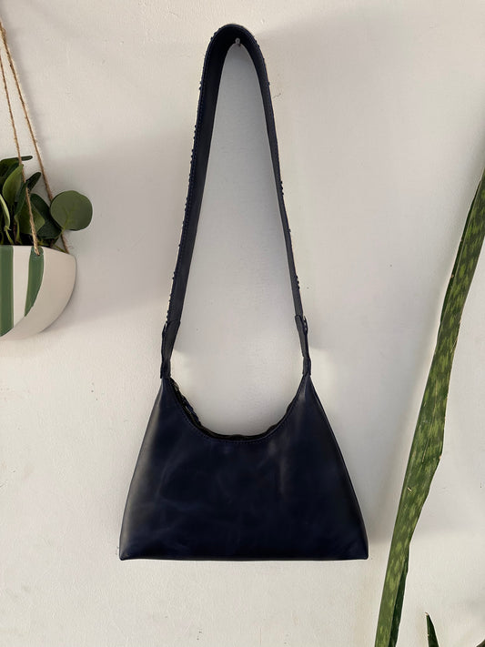 Rango Purse - Navy and Blue White Stripes