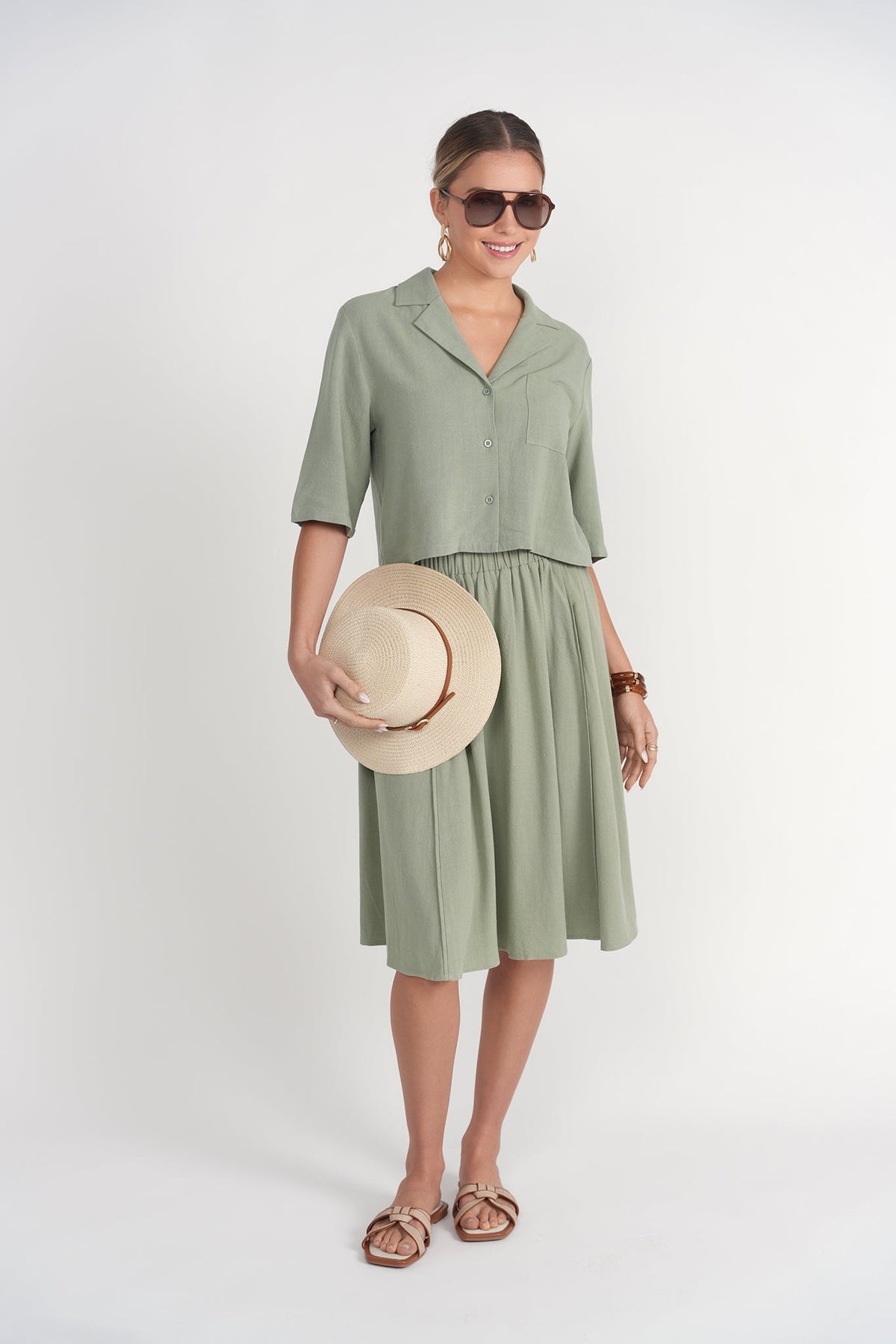 Vacay Skirt 23"- Green
