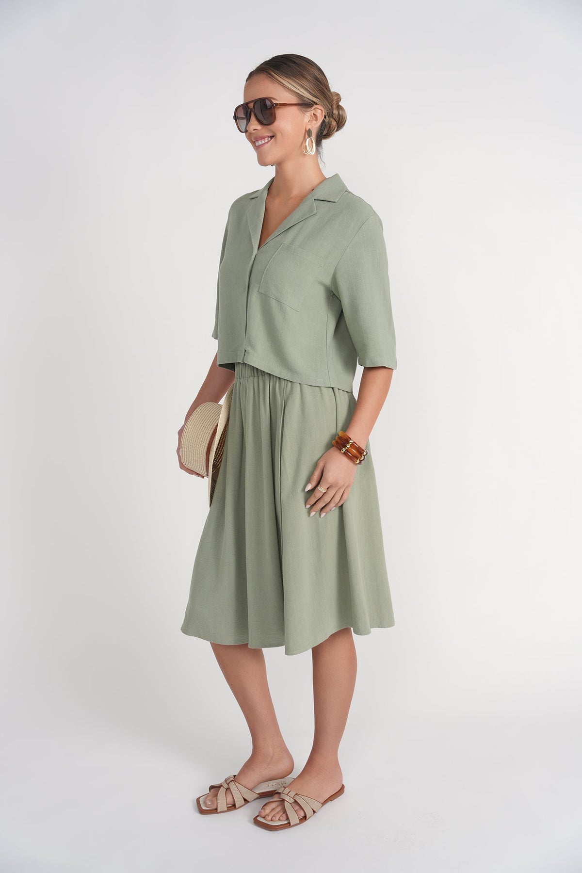 Vacay Skirt 23"- Green