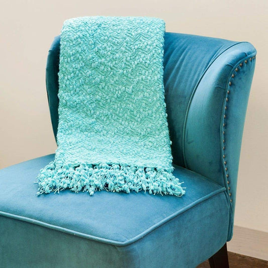 TRP 1 Piece Casual Transitional Popcorn Style Pool Blue Throw Blanket Microfiber Acrylic Victorian Classic Textured Woven Throw Blanket All Season Comfy Bedding Couch Sofa & Bed Blanket
