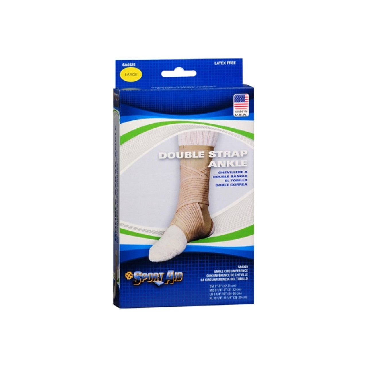 Sport Aid Double Strap Ankle Support Small 7 1/2 -8