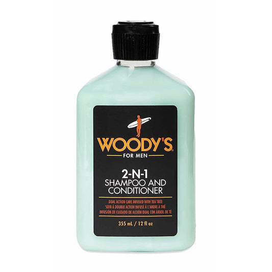 Woody's For Men 2 In 1 Thickening Shampoo And Conditioner, 12 Oz
