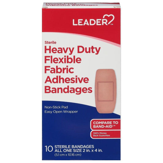 The Leader Flexible Fabric Heavy Duty Sterile Adhesive Bandages