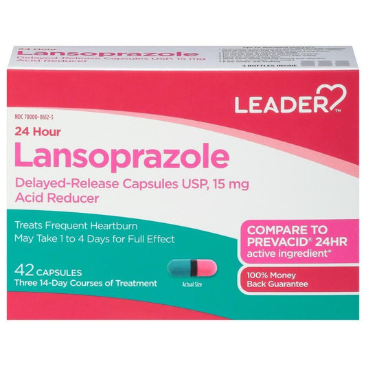The Leader Lansoprazole 15 Mg Capsules