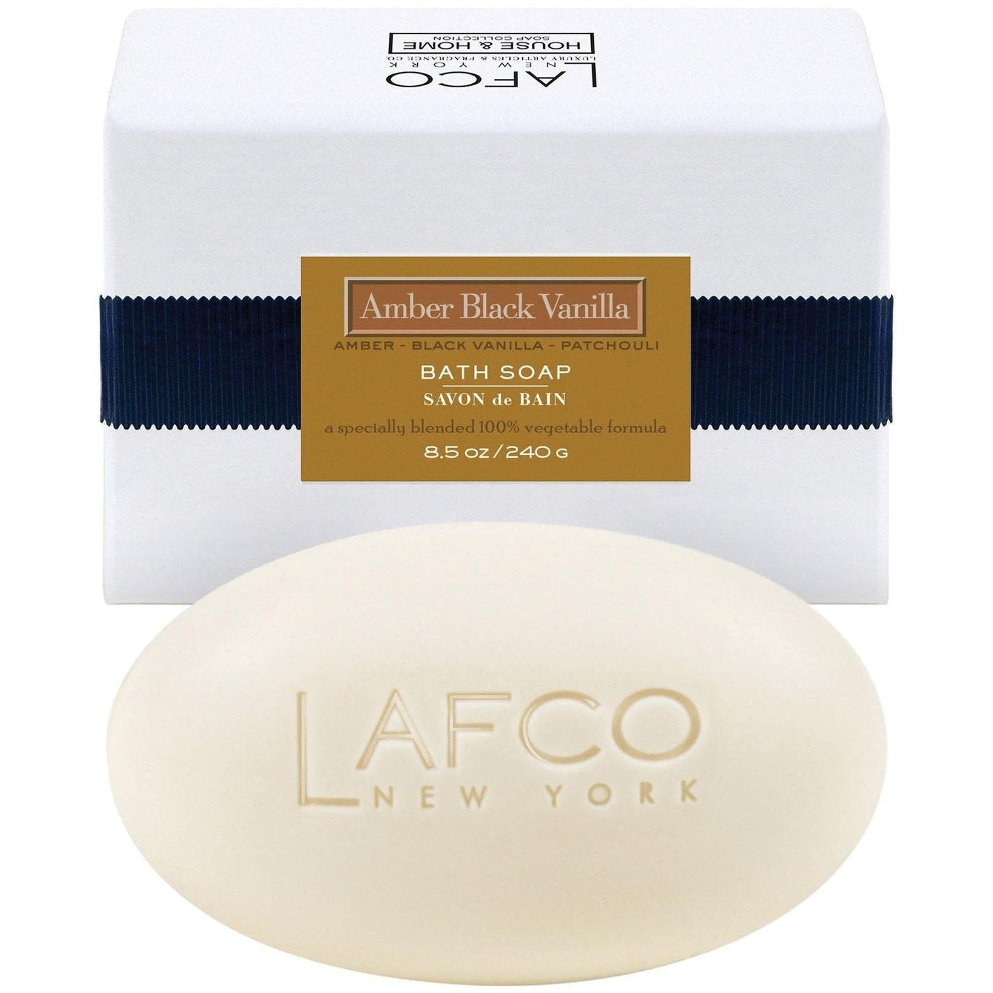 LAFCO New York House & Home Bath Soap, Amber Black Vanilla, 8.5 Oz