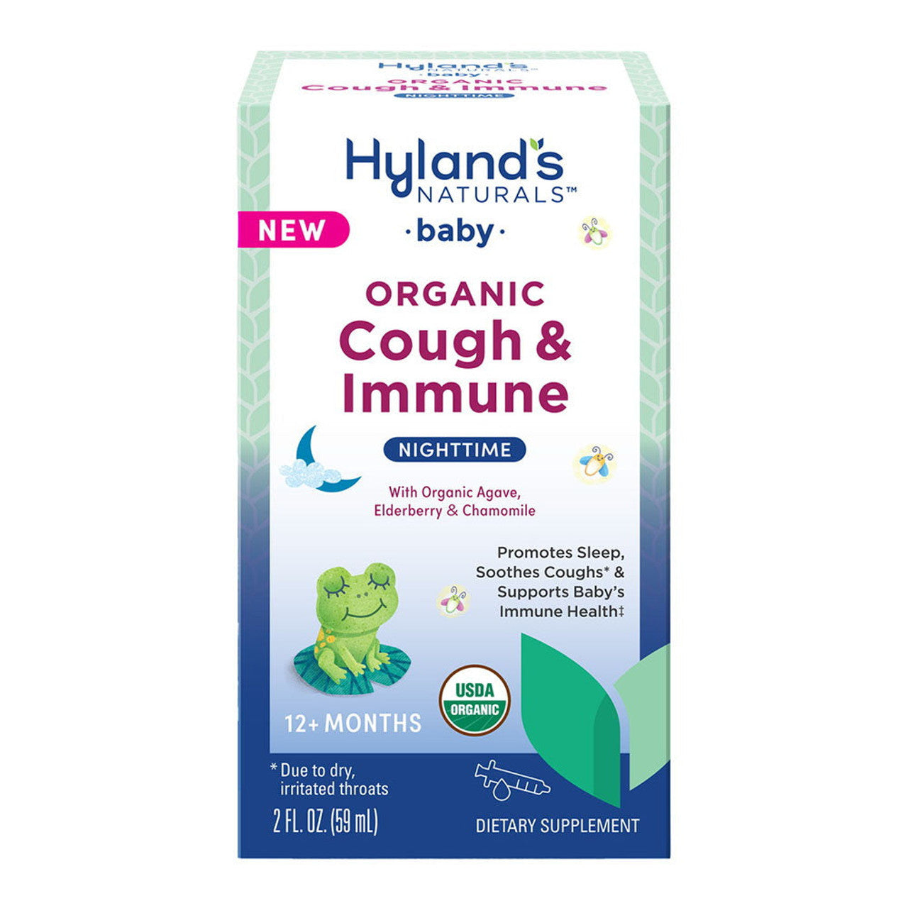 Hyland's Naturals Baby Organic Cough & Immune - Nighttime, 2 Fl Oz