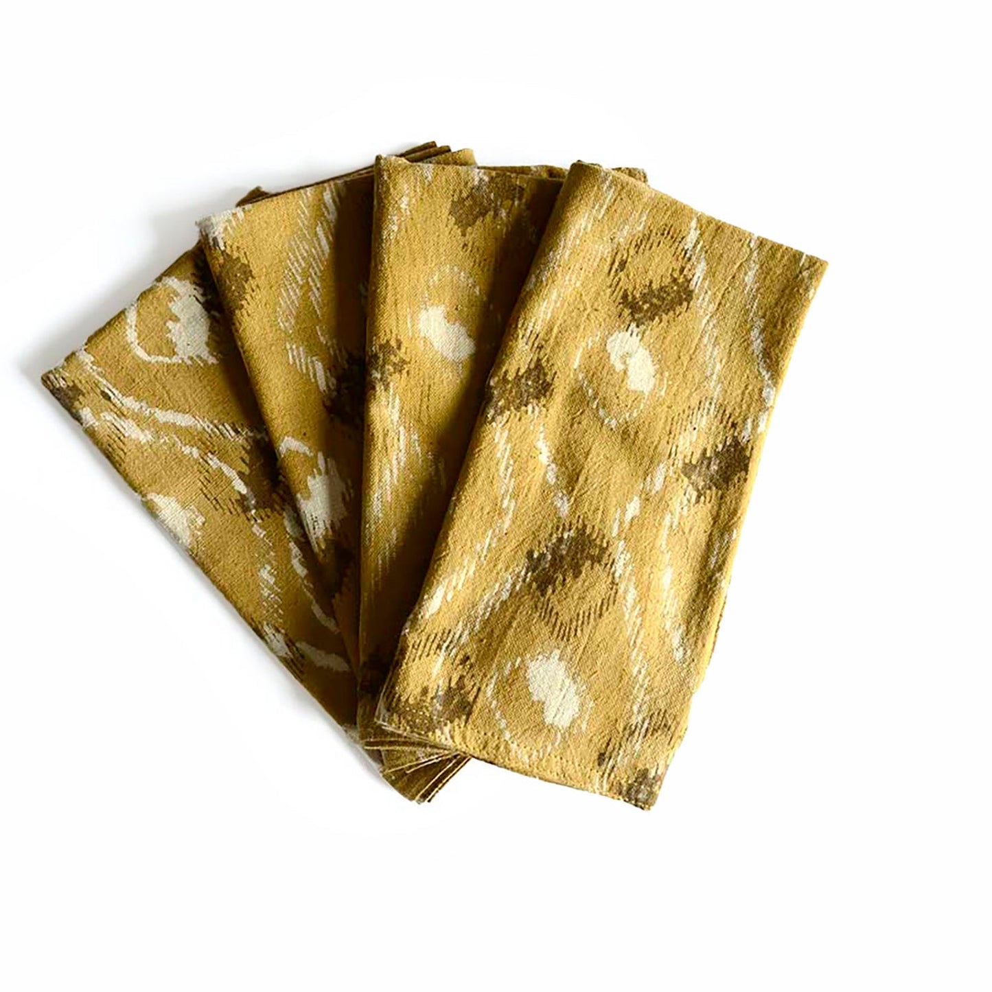 Yellow Cotton Dining Napkins, Sustainable Table Linen (Set of 4) - Bali