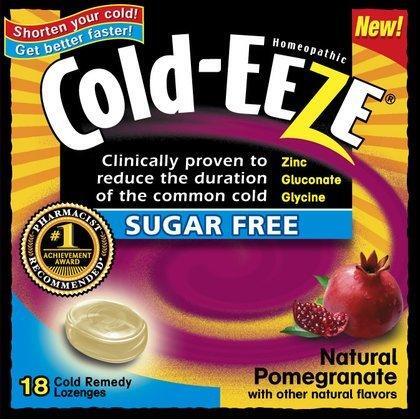 Cold-Eeze Lozenges Natural Pomegranate Sugar Free Box