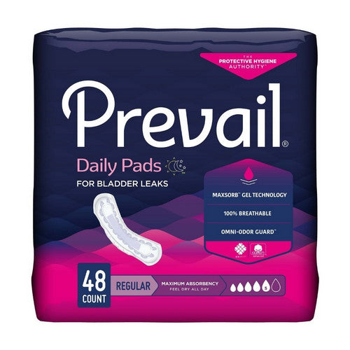 First Quality Prevail Daily Pads Maximum Bladder Control Pad, 11-Inch Length MK