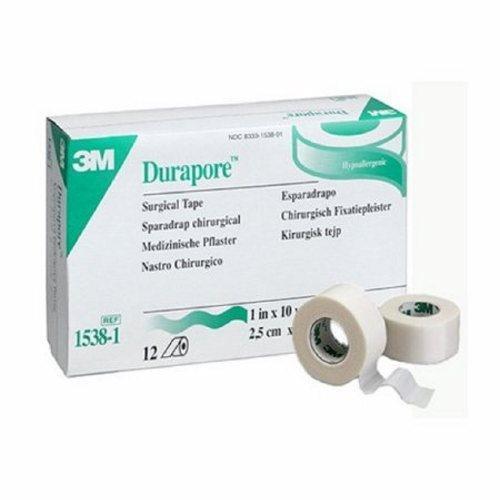 3M Durapore Silk-Like Cloth Medical Tape1 Inch X 10 Yard, Box Of 12