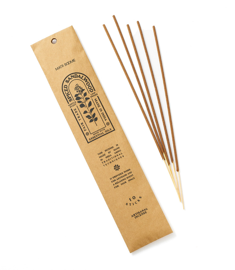 Spiced Sandalwood Incense - 10 sticks, low smoke - Osadia Concept Store