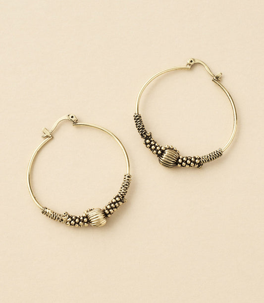 Rani Gold Hoop Earrings - Gold Tone