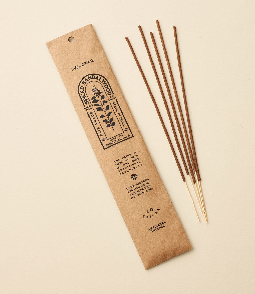 Spiced Sandalwood Incense - 10 sticks, low smoke - Osadia Concept Store