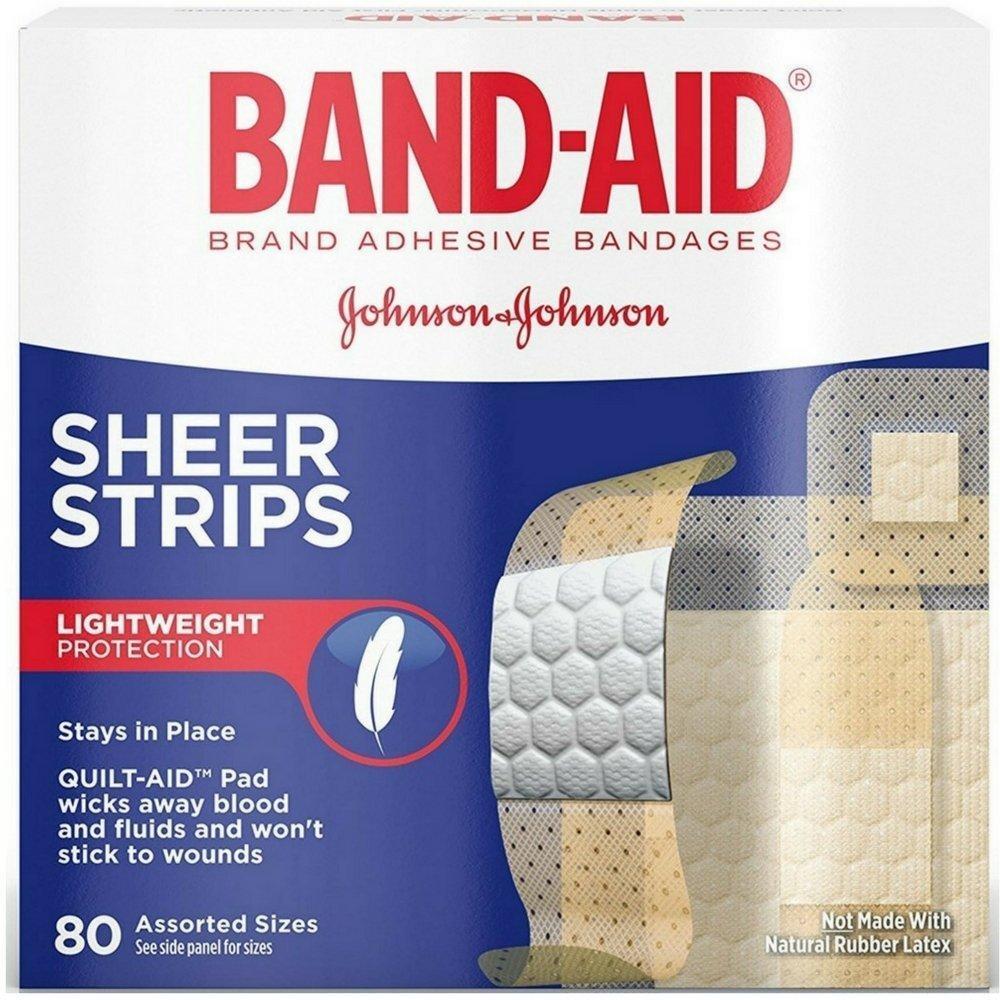 Band-aid Tru-Stay Sheer Lightweight Protection Adhesive Bandages 80ct