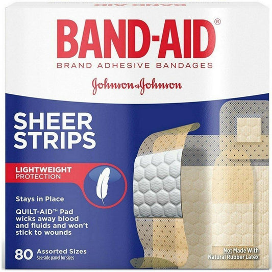 Band-aid Tru-Stay Sheer Lightweight Protection Adhesive Bandages 80ct