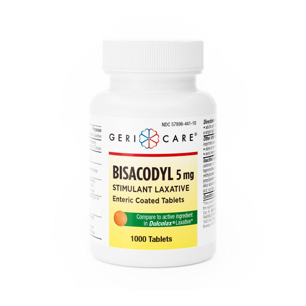 GeriCare Bisacodyl 5mg Stimulant Laxative Tablets