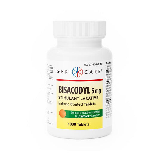 GeriCare Bisacodyl 5mg Stimulant Laxative Tablets