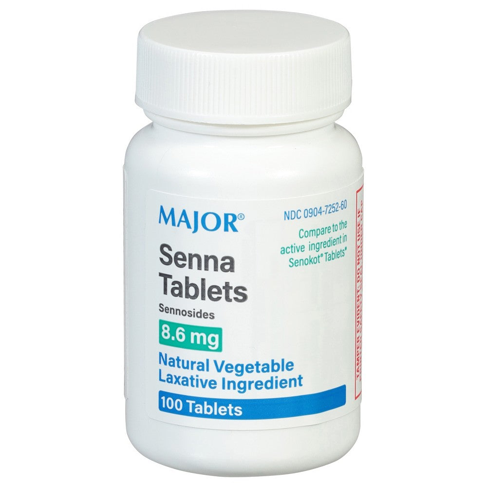 Major Senna Laxative Tablets, 8.6 Mg Sennosides, 100 Ct – Relief For Occasional Constipation