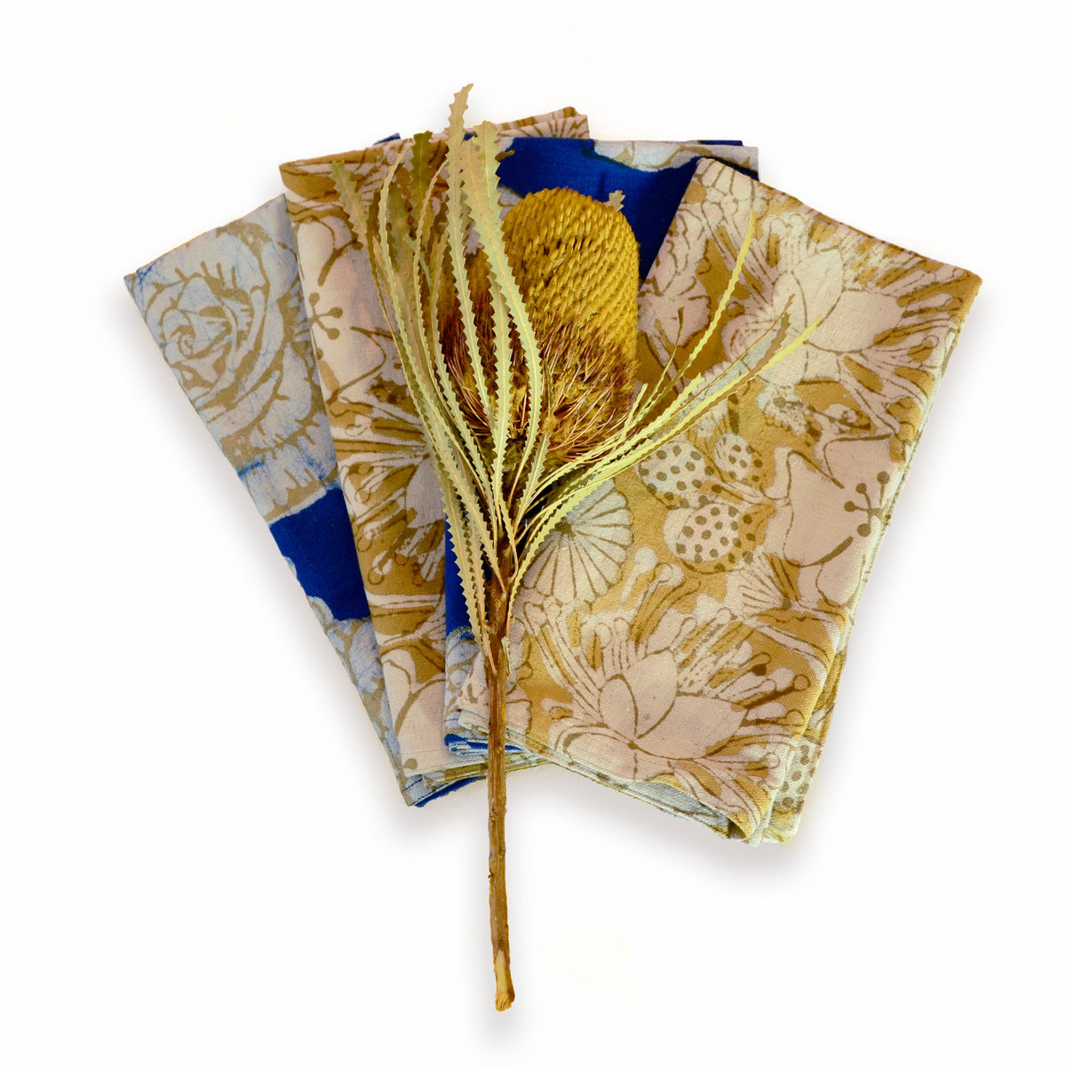 Mix & Match Block Print Cotton Napkins (Set of 4) - Eve