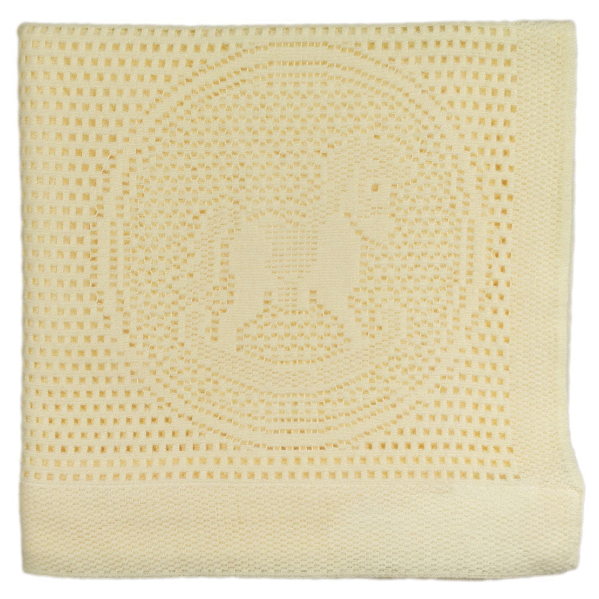Southampton Home Lace Weave Rocking Horse Baby Blanket - Yellow