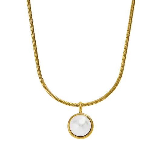 The Round Pendant Stainless Steel Necklace