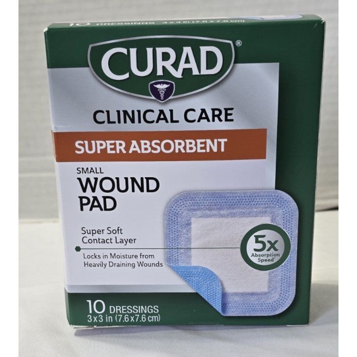 Curad Super Absorbent Wound Pad Small 3 X 3
