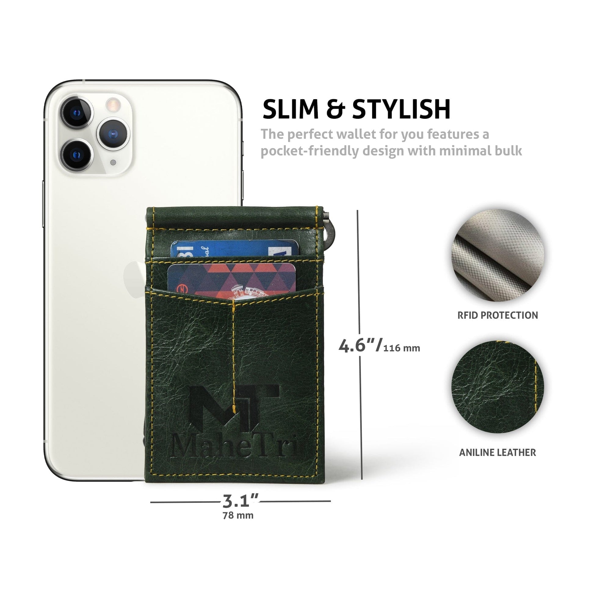 Finley Money Clipper- Green - Osadia Concept Store