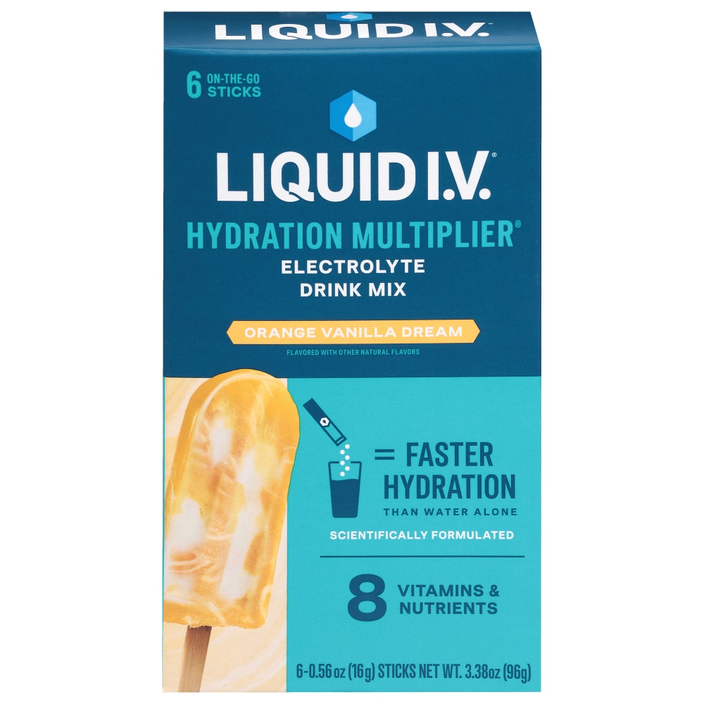 Liquid I.V. Hydration Multiplier Electrolyte Orange Vanilla Dream Drink Mix Packets