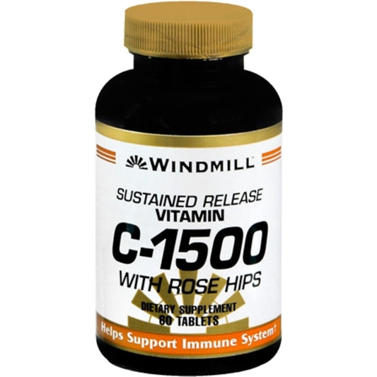 Windmill Vitamin C-1500 Mg Rose Hips Sustained Release 60 Tablets