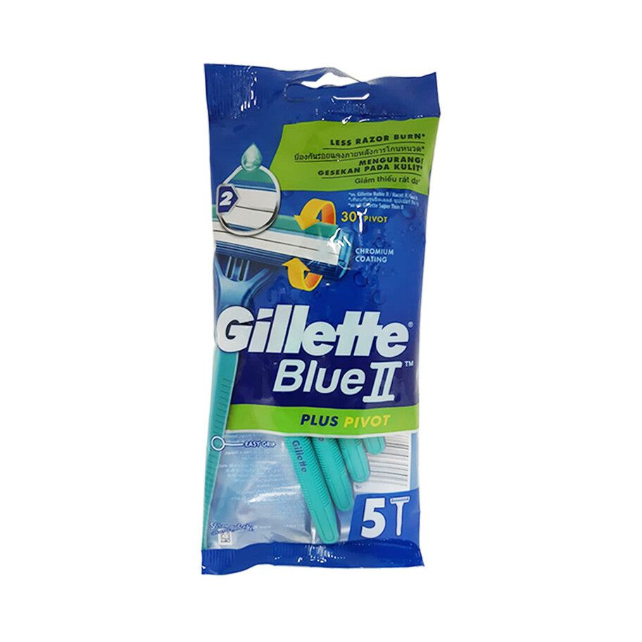 Gillette Razor Blue II Plus Pivot 5PK/144