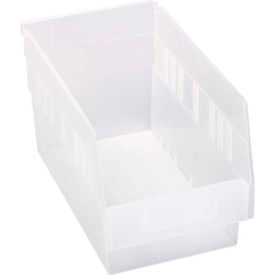 Quantum Storage Systems Plastic Nesting Shelf Bin QSB202 6-5/8″”W X 11-5/8″”D X 6″”H Clear
