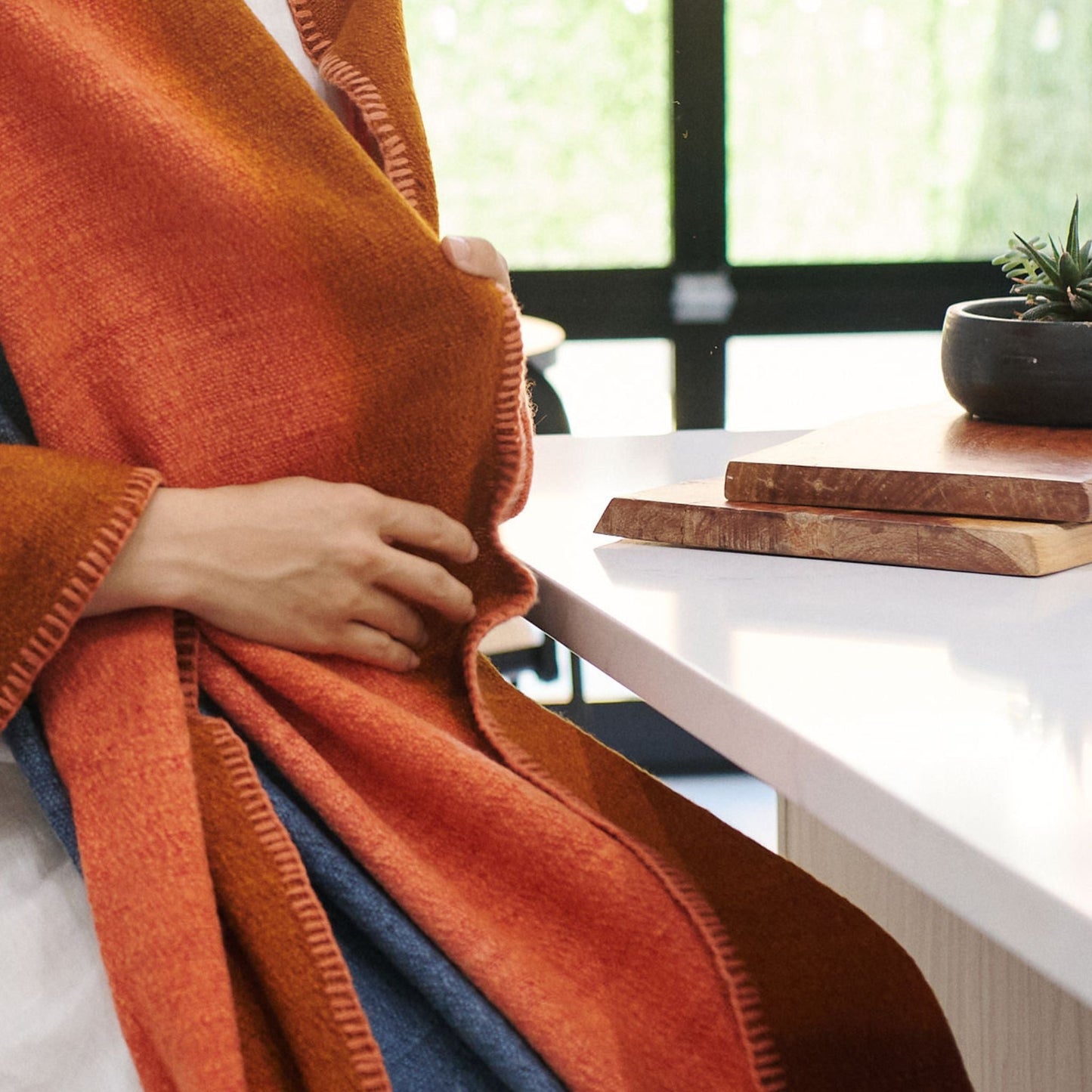 Handwoven Merino Throw Blanket