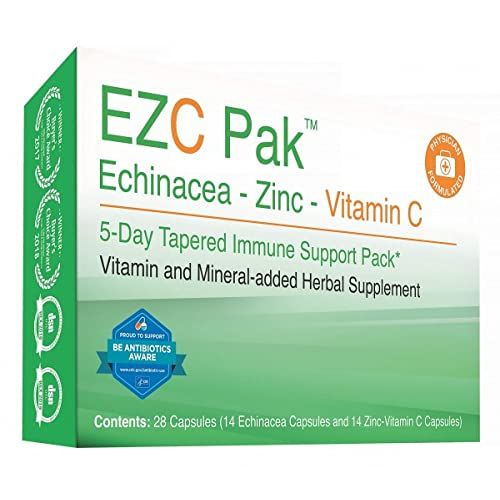 EZC Pak 5-Day Immune System Booster With Echinacea Vitamin C And Zinc Supplemen
