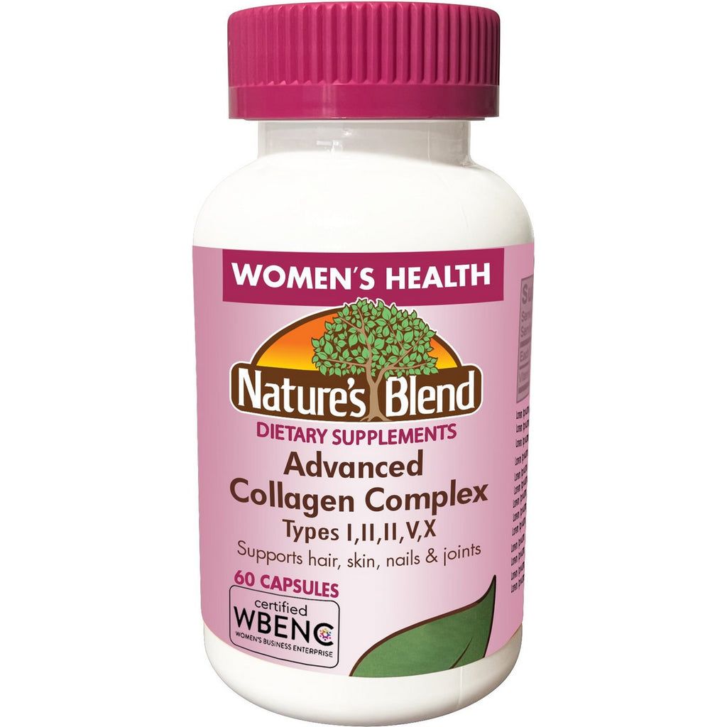 Nature's Blend Advanced Collagen Complex Types I, II, III, V, X, 60 Capsules