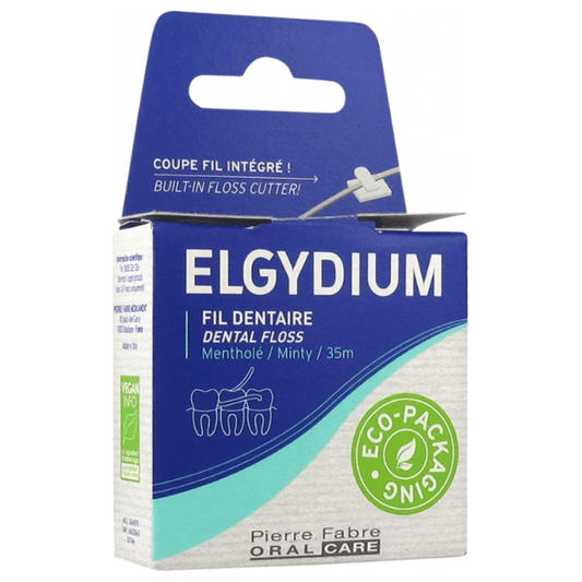 Elgydium menthol waxed dental floss 35 m