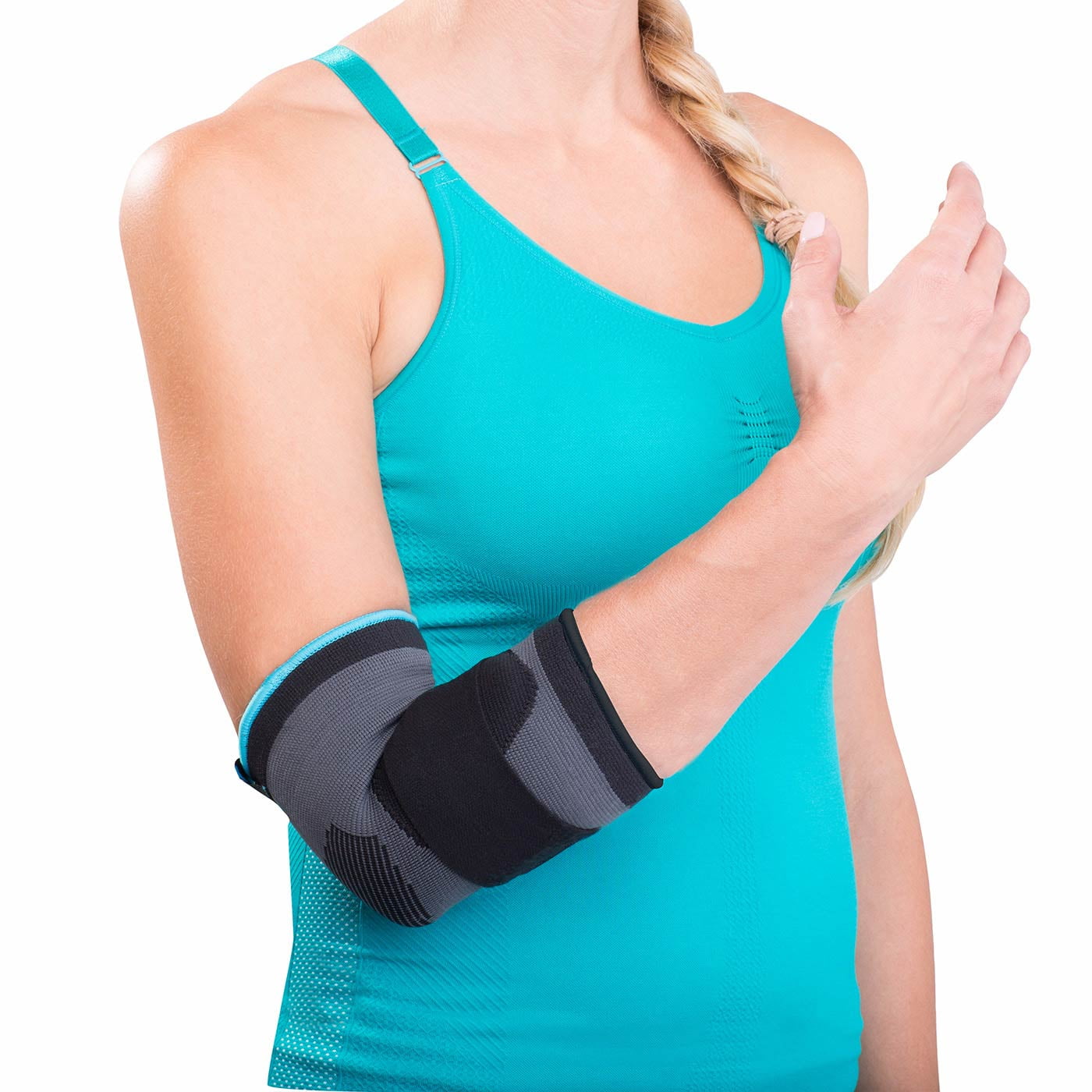 DJO Consumer LLC Donjoy Advantage Da161es02-blk-m Deluxe Elastic Elbow For Sprains Strains Golfer S And Tennis Elbow Swelling Black Medium 9 10.5