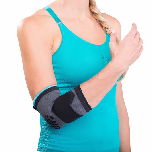 DJO Consumer LLC Donjoy Advantage Da161es02-blk-m Deluxe Elastic Elbow For Sprains Strains Golfer S And Tennis Elbow Swelling Black Medium 9 10.5