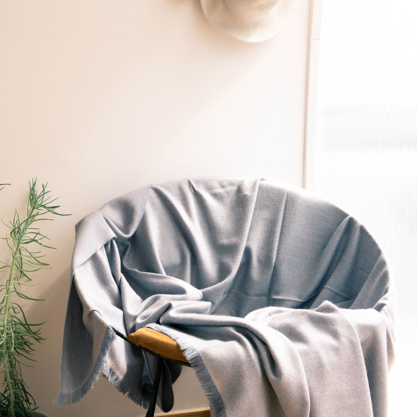Boro Blue Handwoven Merino Throw