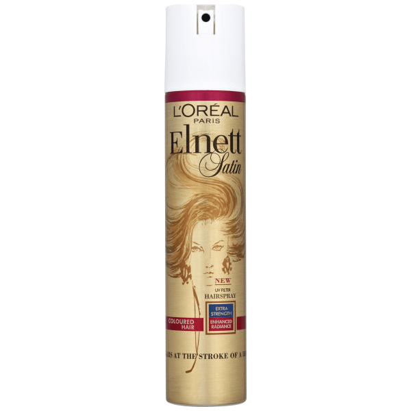 L'Oreal Elnett Satin Uv Filter Coloured Hair Extra Strength Hairspray 300Ml